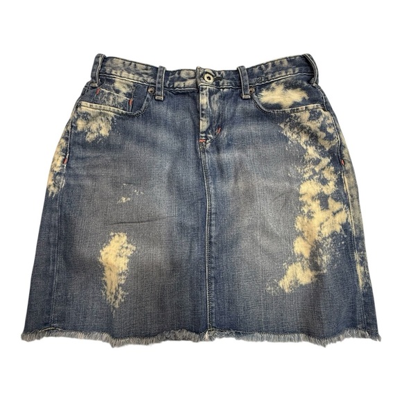 Polo Ralph Lauren Denim Jean Acid Wash Mini Skirt Size 4 - Picture 1 of 4